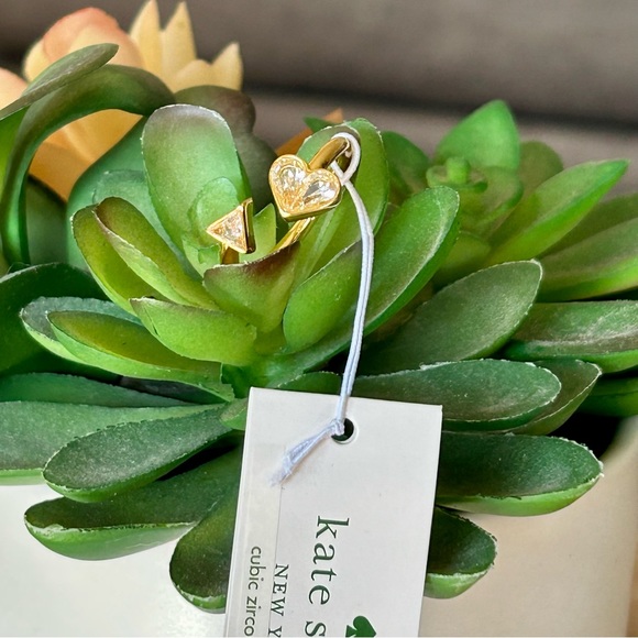 Kate Spade Rock Solid Stone Heart Ring NEW - Picture 2 of 11